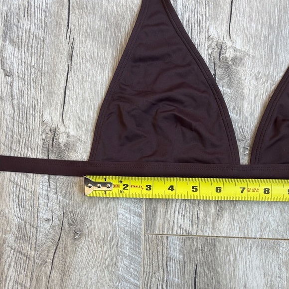 3/$30! Pualani Chocolate Brown Triangle Halter Bikini Top - Picture 5 of 7